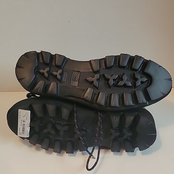 NEW ALL SAINTS Size US 11 / EU 44 Black Isaac Leather Lug Sole Combat Boots - Picture 4 of 11